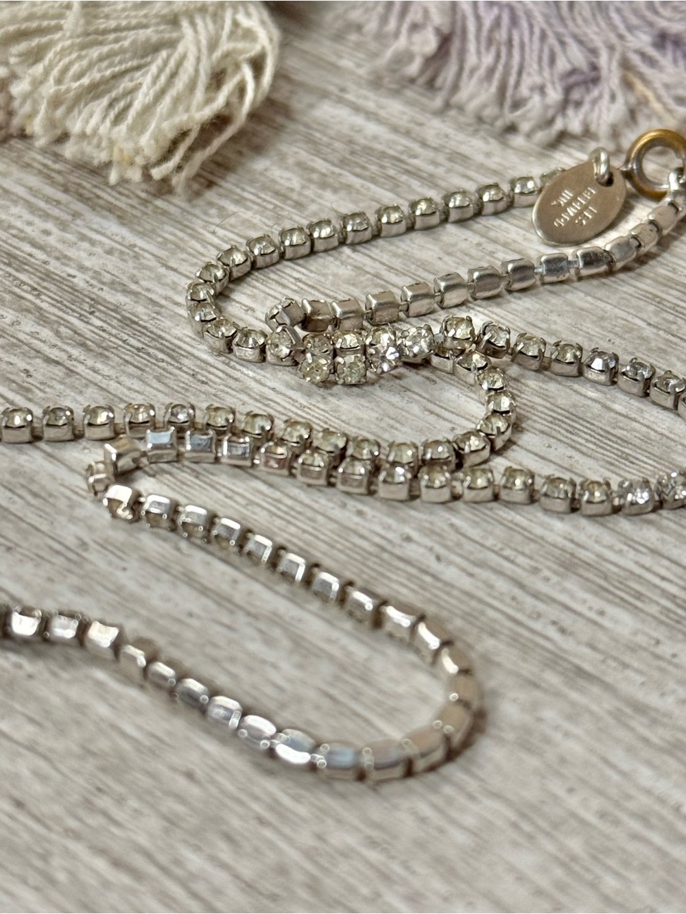 Les Bernard Inc Sparking Crystal Tennis Necklace - Lot of Two